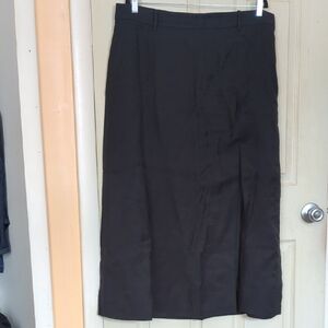 NWOT Abercrombie & Fitch XL Petite Tailored High Slit Black Maxi Skit